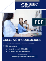 GUIDE MÉTHODOLOGIQUE RAPPORT D'EXPÉRIENCE PROFESSIONNELLE - INSEEC MSC Rennes