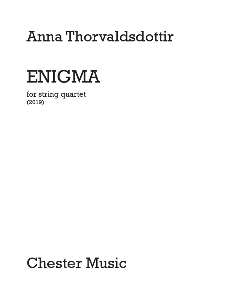 Thorvaldsdottir Enigma 1r Mov | Download Free PDF | String Instruments ...