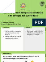 Trabalhando Com Temperatura de Fusão e de Ebulição Das Substâncias