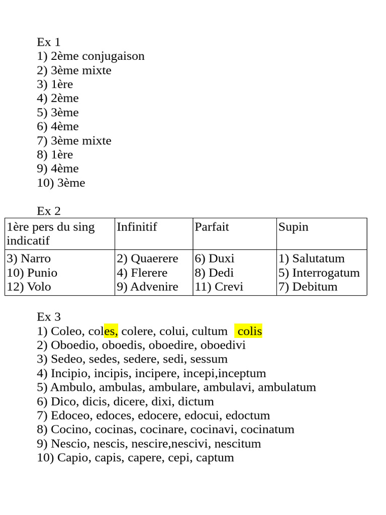 Cas Latin Exercices Pdf: Exercices Latin 1Ère Année Pdf – DXRNV