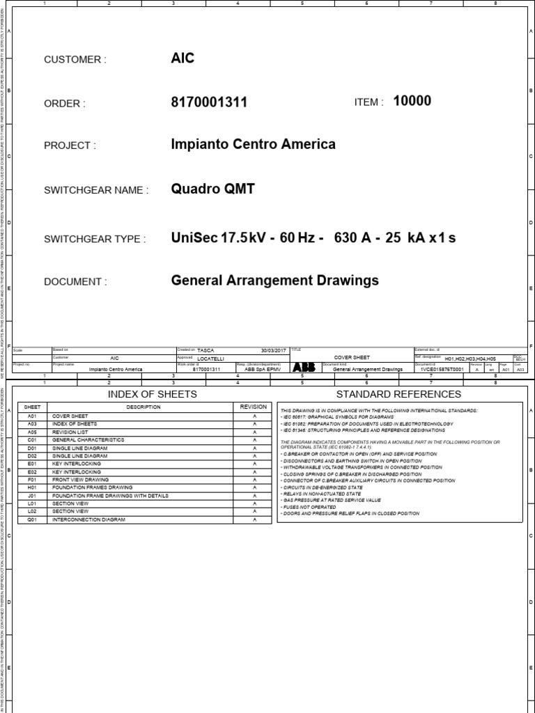 General Arrangement Drawings for Switchgear | PDF | Electrical ...