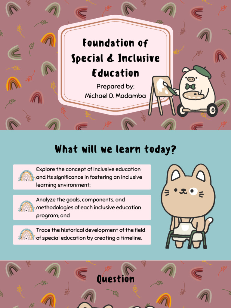Foundations of Inclusive Education | PDF | Inclusion (Education ...