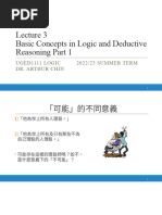 Lecture 3 Deductive Reasoning and Basic Logic Part 1