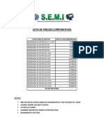 Lista de Precios Corporativos Actualizados