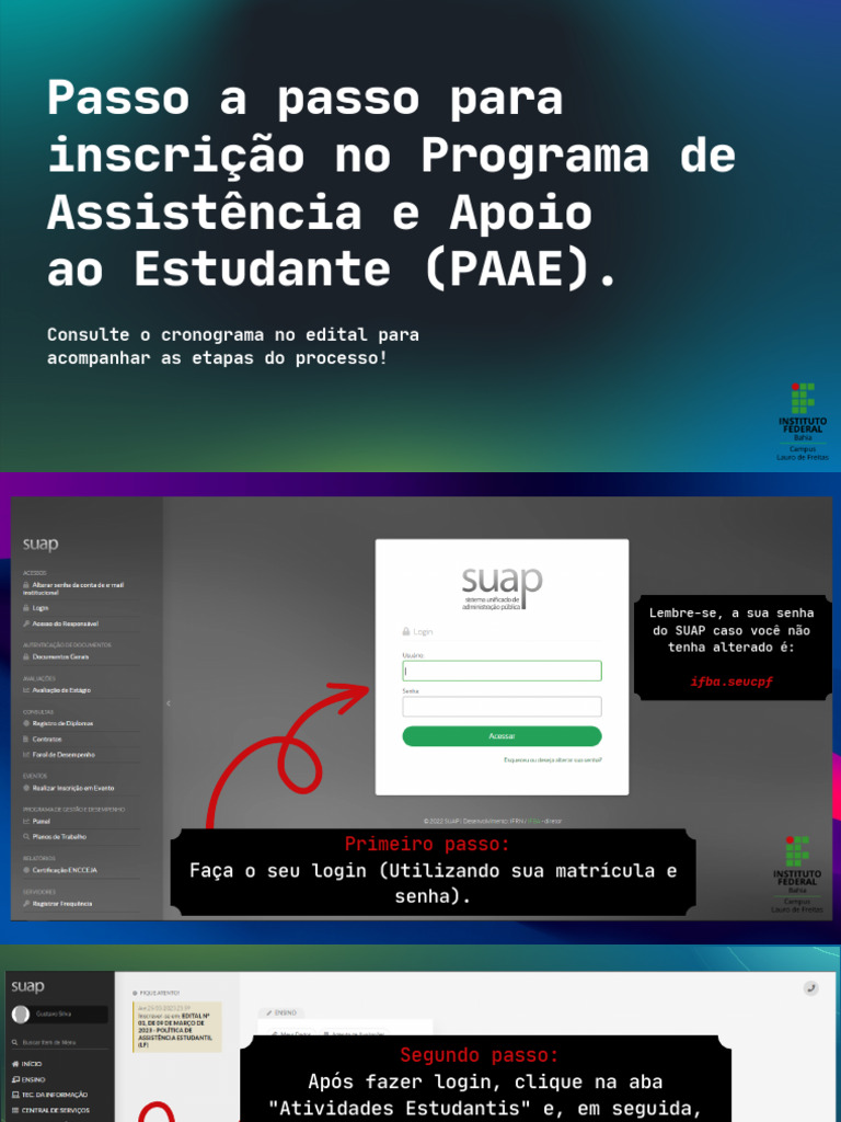 Passo A Passo para Inscrição No Programa de Assistência e Apoio Ao ...