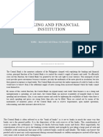 Banking and Financial Institution: Topic: Bangko Sentral NG Pilipinas