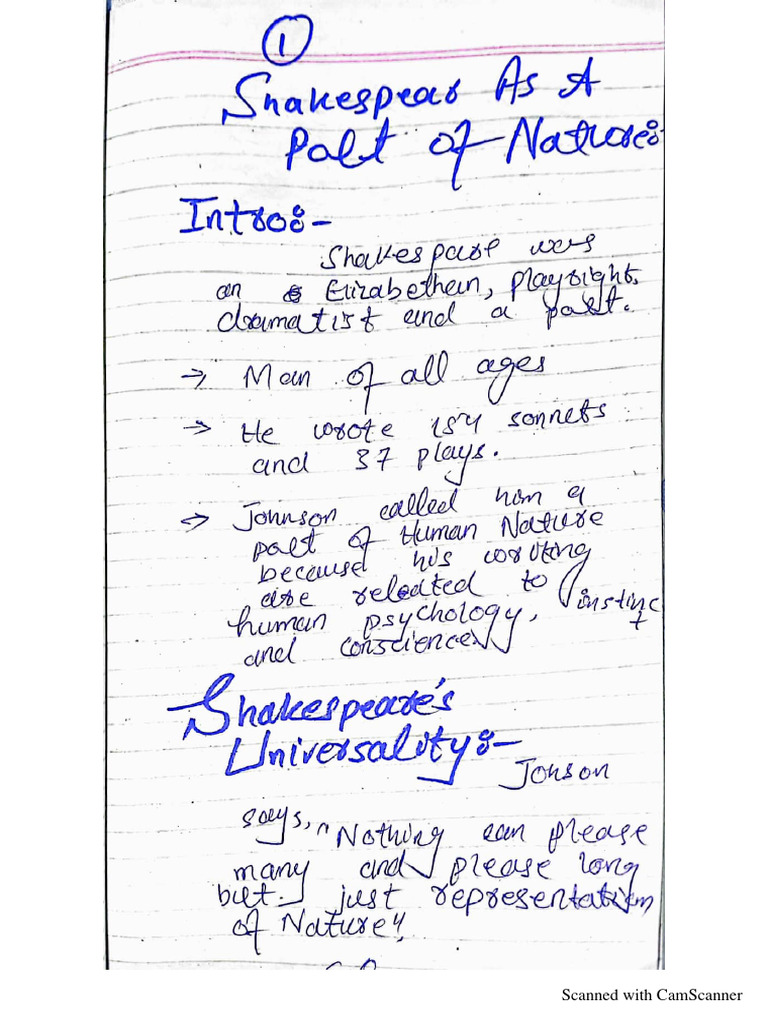 Shakespeare As A Poet of Nature PDF