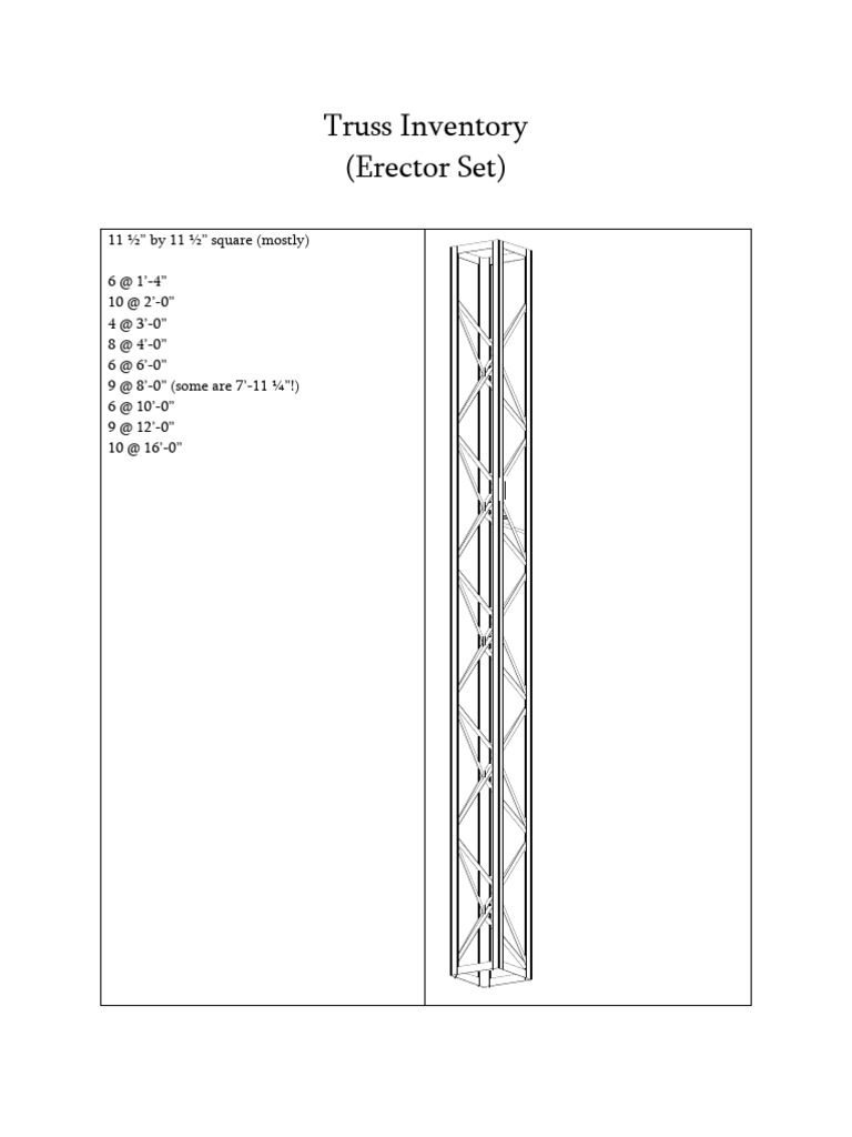 Erector Set Inventory | PDF