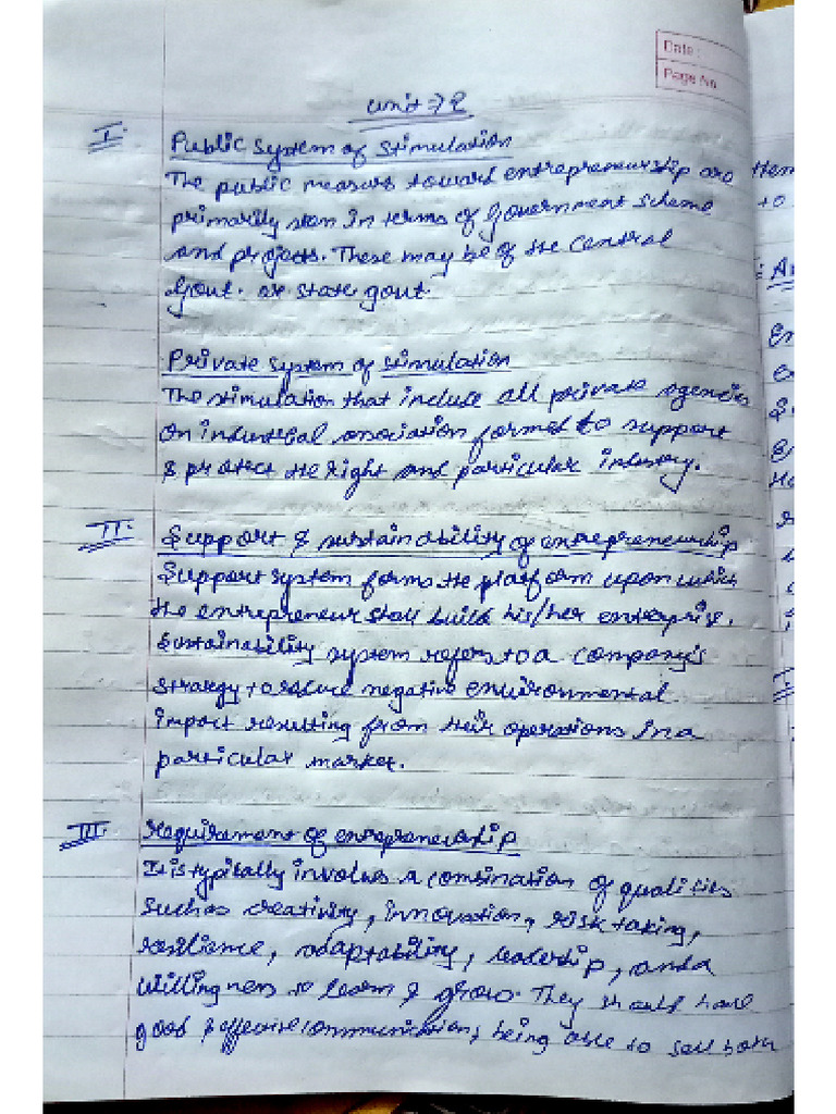 Unit 2 Entrepreneurship Development Pdf