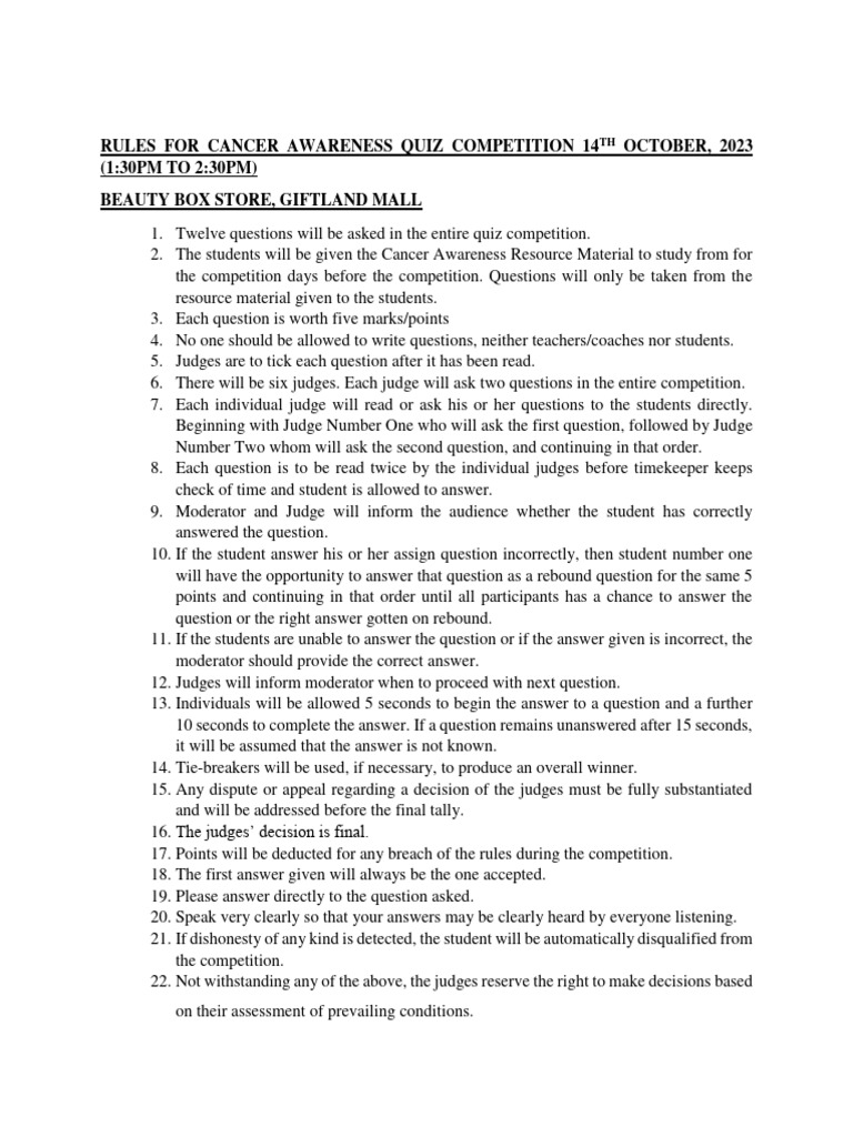rules-for-cancer-awareness-quiz-competition-14th-october-pdf