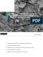 Module 6 - Considérations Socio-Économiques Et Environnementale Dans La Gestion Des Résidus Asséchés