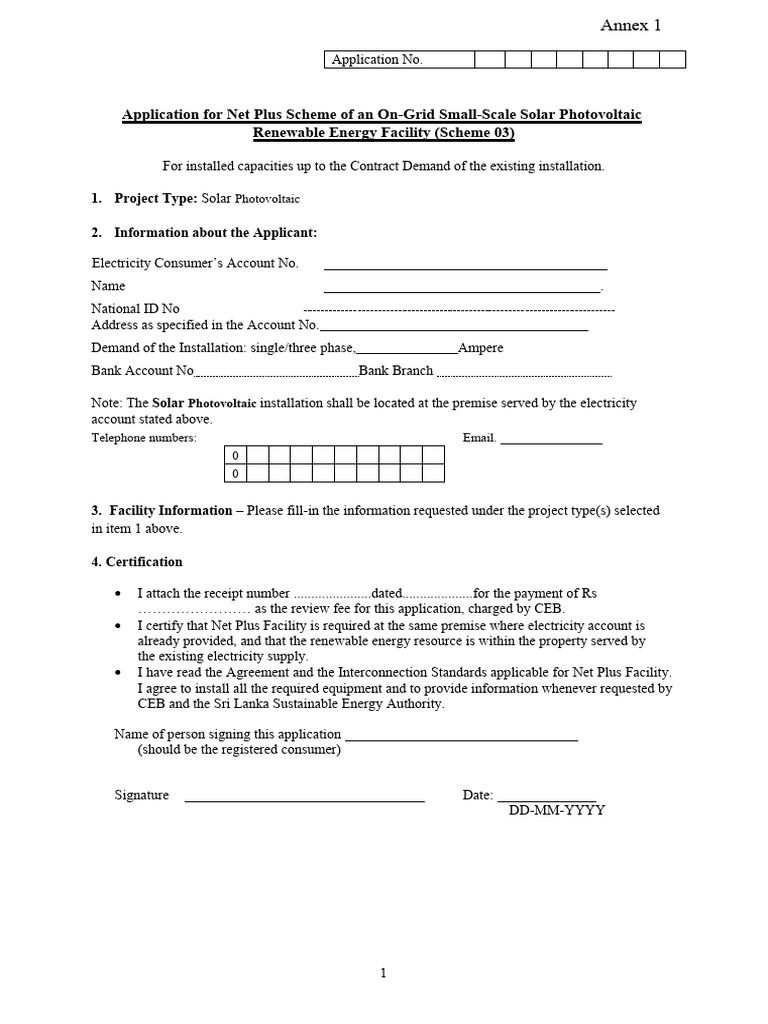 Annex 1 Plus) PDF Photovoltaics Photovoltaic System