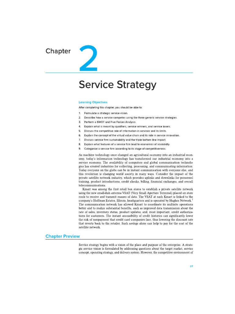 2019 Service Management Chapter 2 | PDF