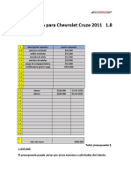 Presupuesto para Chevrolet Cruze 2011 1