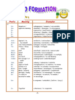 Prefixes and Suffixes