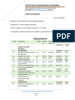 Presupuesto - Casa Habitación Familia Salgado Meléndez - L&L - 300124