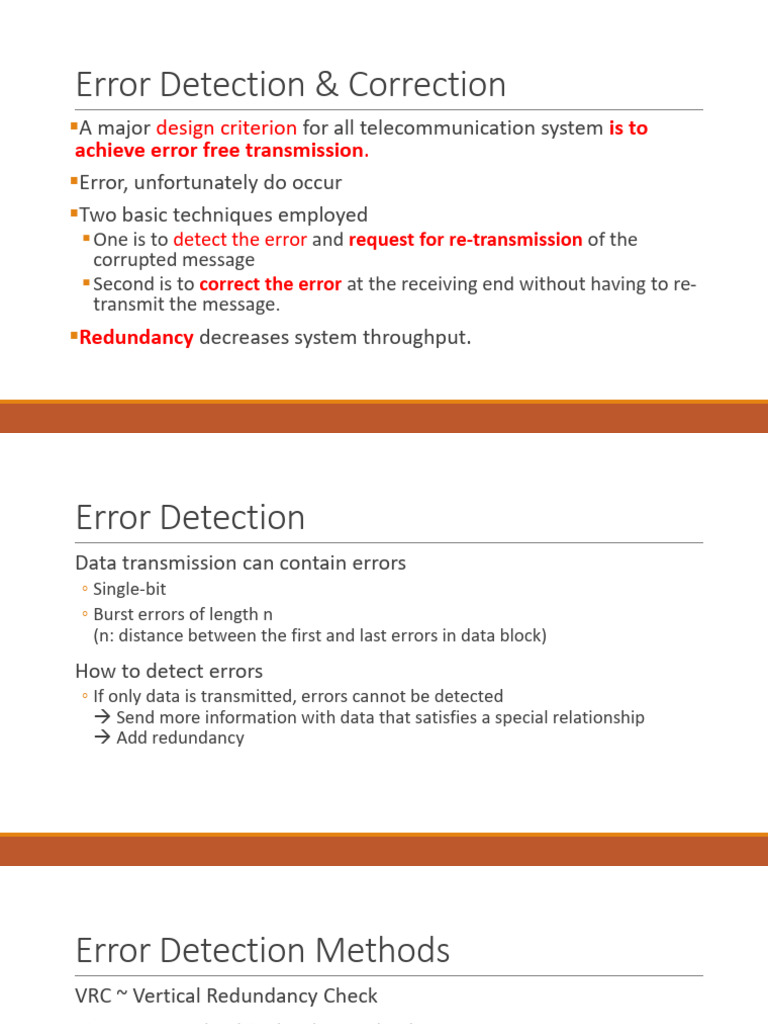 DCN Error Detection and Correction | PDF | Error Detection And ...
