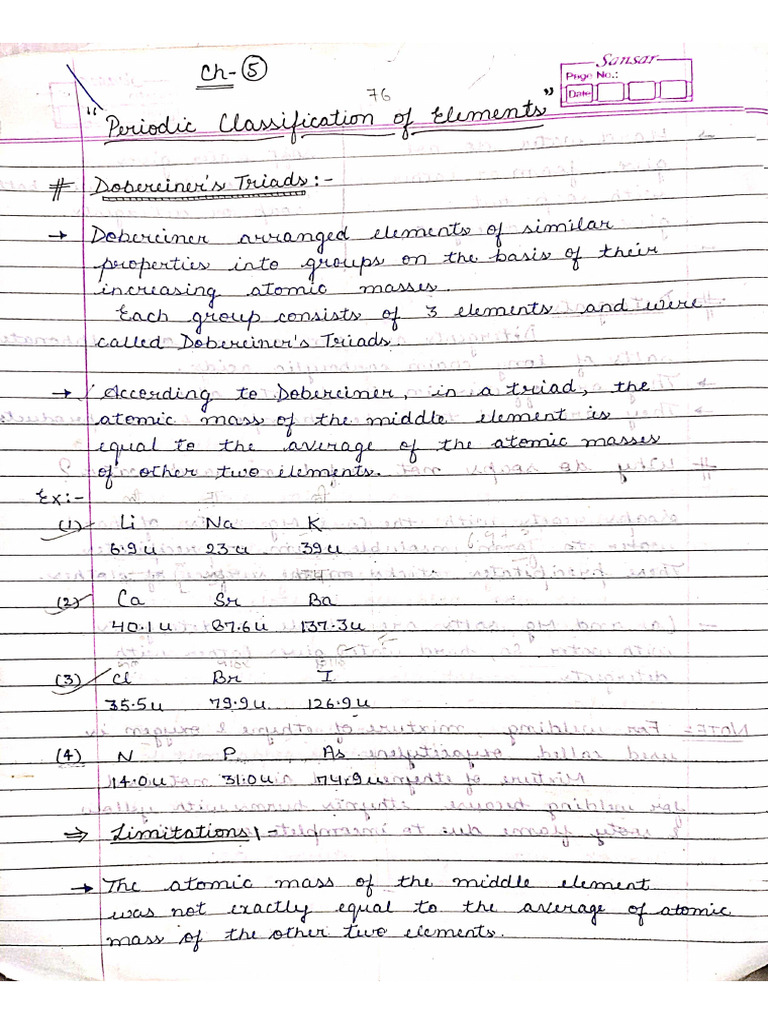 Periodic Classification of Elements 1 | PDF