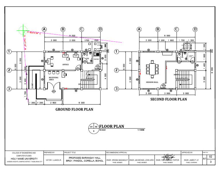 Proposed Barangay Hall Floor Plans | PDF