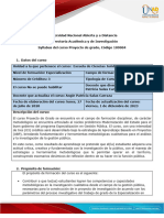 Syllabus Del Curso Proyecto de Grado