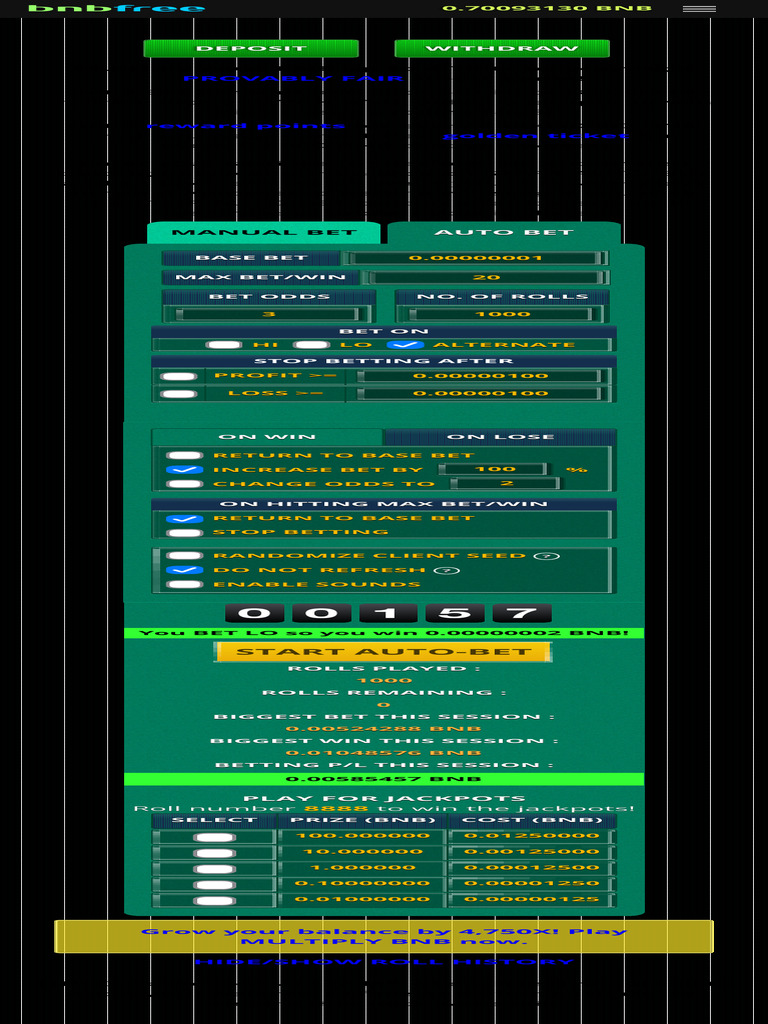 0m0s - BnbFree - in - Dorjiwin Free BNB Every Hour! | PDF | Gambling | Odds