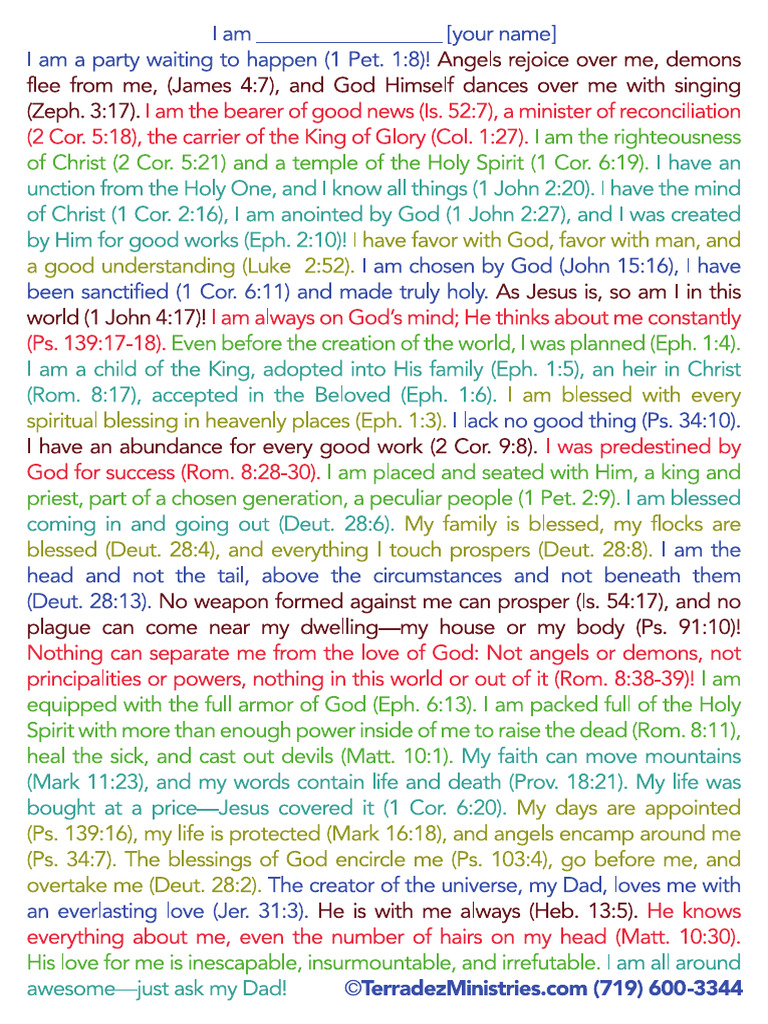 ConfessionCard Terradez Ministries PDF