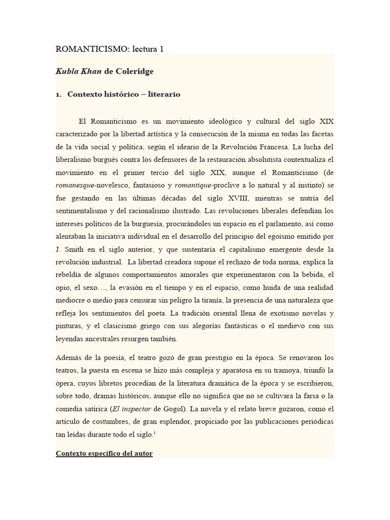 Coleridge | PDF | Samuel Taylor Coleridge | William Wordsworth