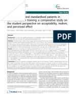 Peer Role-Play and Standardised Patients in Communication Training A Comparative Study On The Student Perspective On Acceptability, Realism, and Perceived Effect