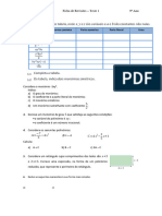 Ficha de Revisão Teste 1 MF