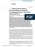 Greenhouse Gas Emissions From The Water-Air Interface of A Grassland River: A Case Study of The Xilin River