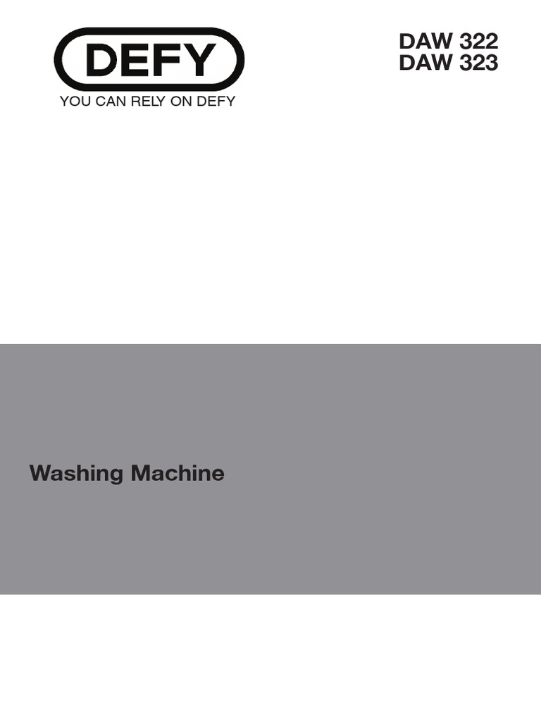 Defy Automaid 600 User Manual | PDF | Washing Machine | Laundry