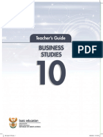 Grade 10 Business Studies - Teacher Guide