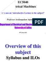 01 1st Class Electrical Machines Introduction 30th June 2023