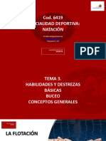 Tema 3. HABILIDADES Y DESTREZAS BÁSICAS CONCETOS Y BUCEO