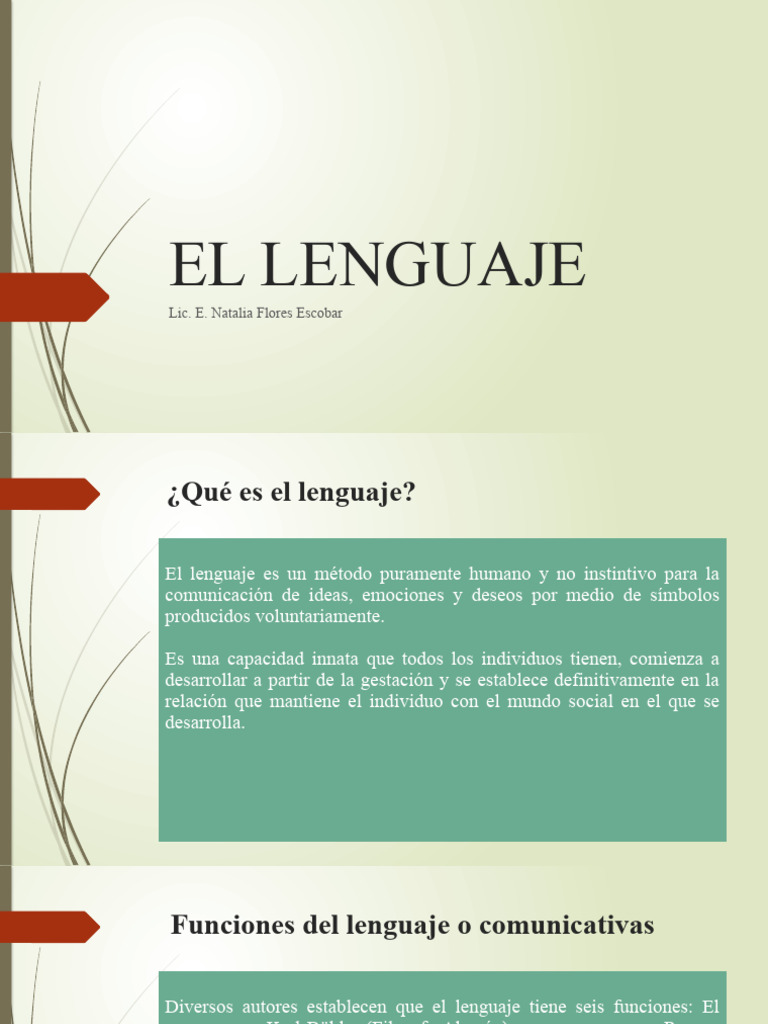Tipos y funciones del lenguaje humano | PDF | Comunicación ...