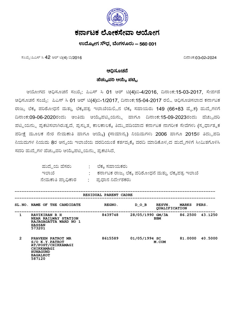 AD SEL LIST Accounts Assistant - 4 | PDF
