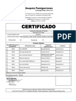 Certificado. Asepcia