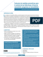 Protocolo de Medidas Preventivas para El Control de Las Infecciones Víricas de Transmisión Sanguínea en Hemodiálisis