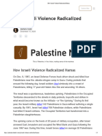 How Israeli Violence Radicalized Hamas