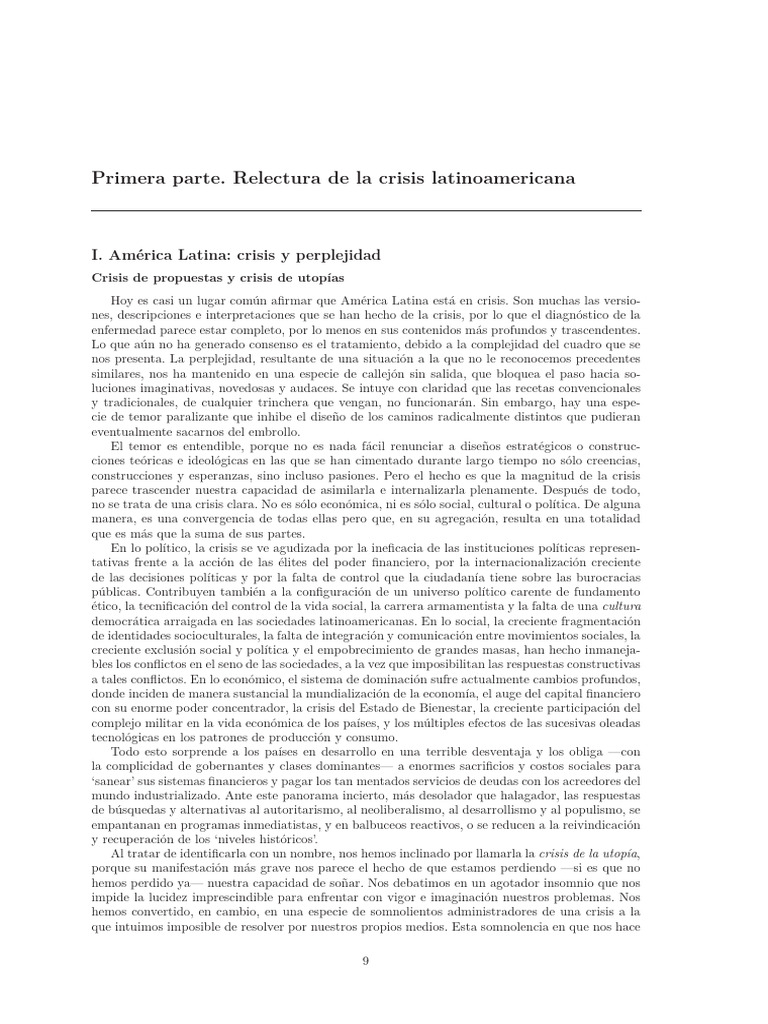 Crisis y Utopías en América Latina | PDF | Inflación | Economias