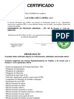 Certificado de EPI - Novo