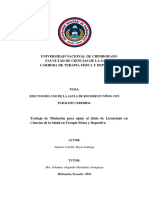 Universidad Nacional de Chimborazo Facultad de Ciencias de La Salud Carrera de Terapia Física Y Deportiva