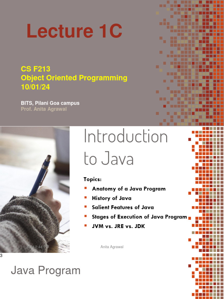 Lect-1C Intro To Java | PDF | Java (Programming Language) | Reserved Word