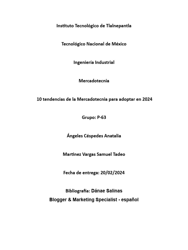Tendencias de Mercadotecnia 2024 | PDF | Marketing | Posicionamiento en ...