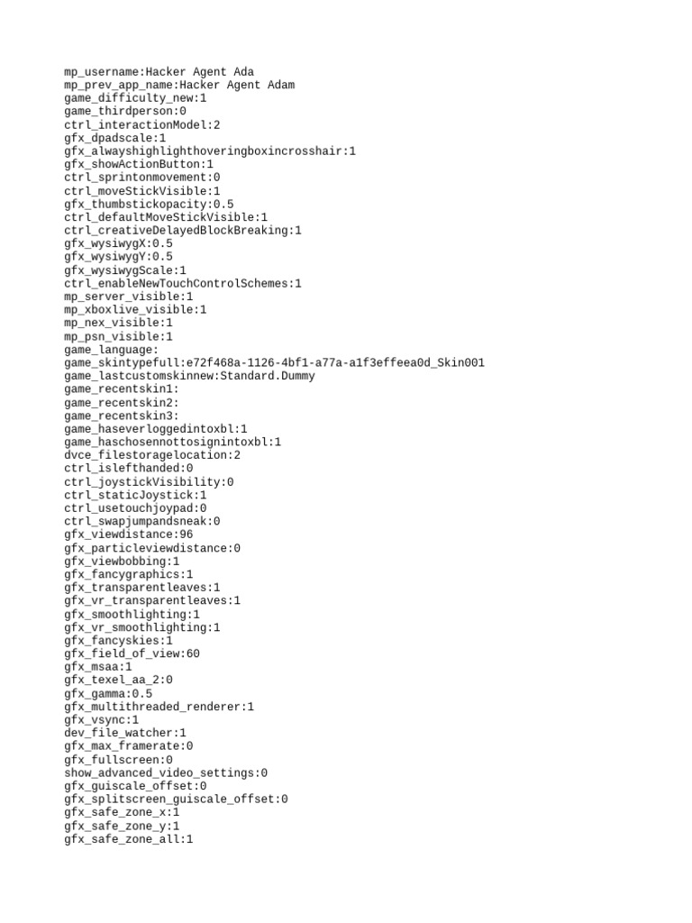 Gamer Settings Configuration | PDF