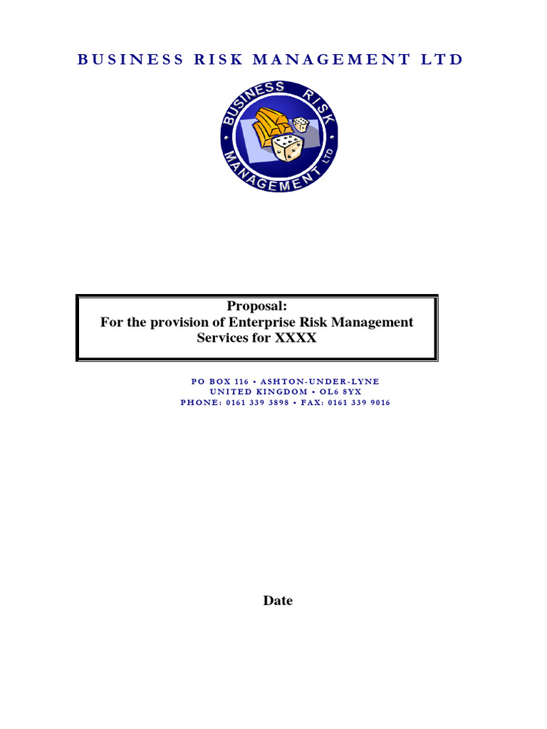 Enterprise Risk Management Proposal | PDF | Risk | Risk Management