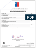 Certificado de Concentracion de Notas: Estefani Alejandra Pérez Tapia, RUN 18.706.522-4