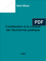 1859 Contribution À La Critique de L'économie Politique - (Marx)