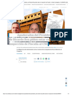 Apoderados Del Presidente y de Ricardo Roa Piden