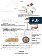 Biológia - Férgek, Ízeltlábúak, Puhatestűek